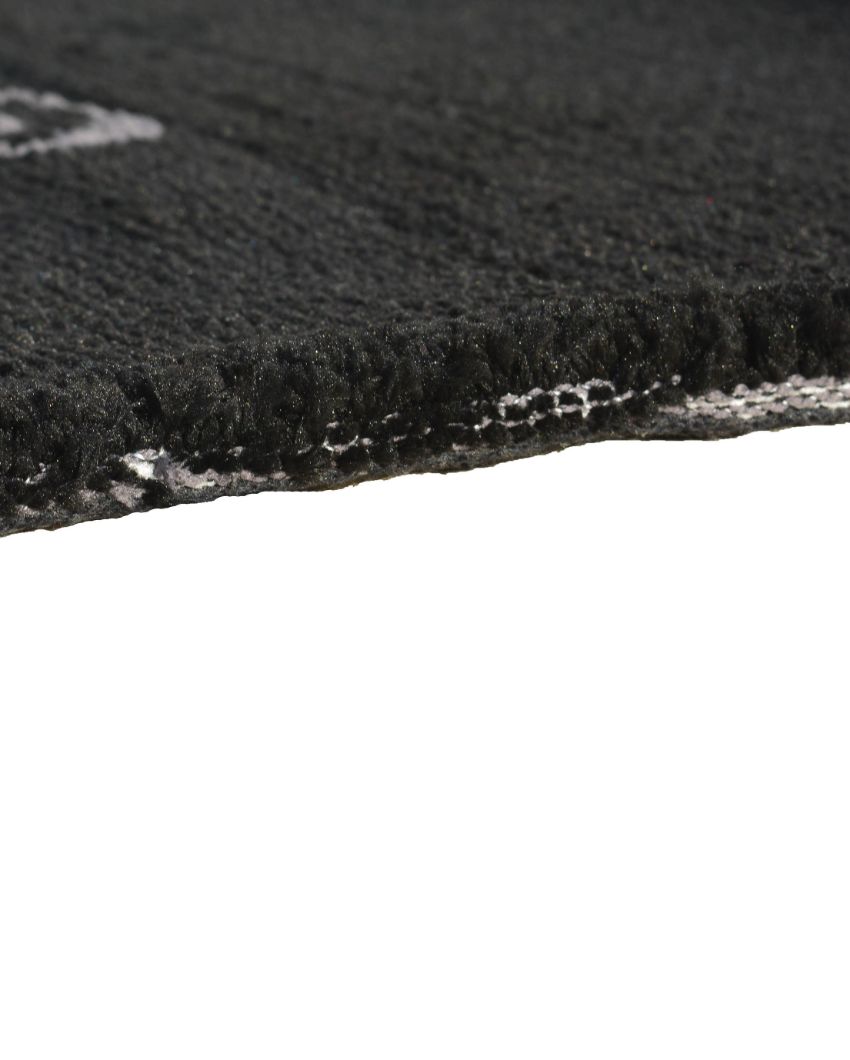 Abstract Black Piano Polyester Carpet