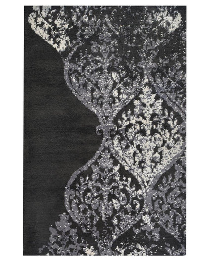 Abstract Striking Grey Polyester Carpet