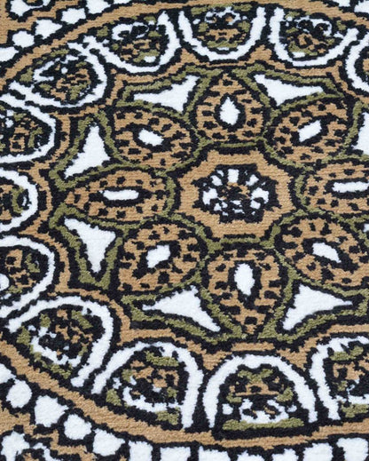 Traditional Green Polyester Carpet