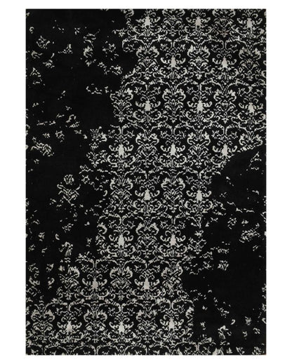 Mosaic Black & Grey Abstract Polyester Carpet