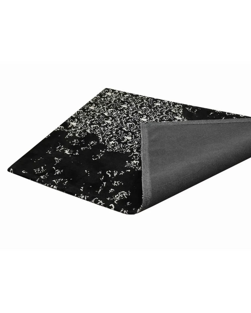 Mosaic Black & Grey Abstract Polyester Carpet