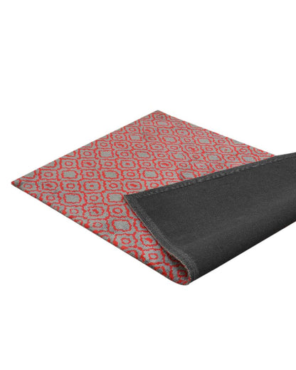 Exquisite Red & Grey Abstract Polyester Carpet