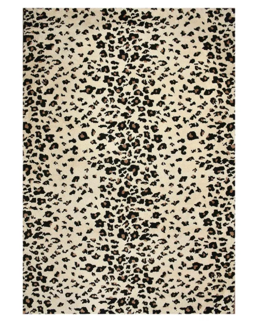 Nomadic Black & Cream Abstract Polyester Carpet