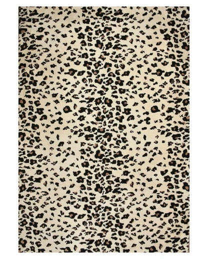 Nomadic Black & Cream Abstract Polyester Carpet