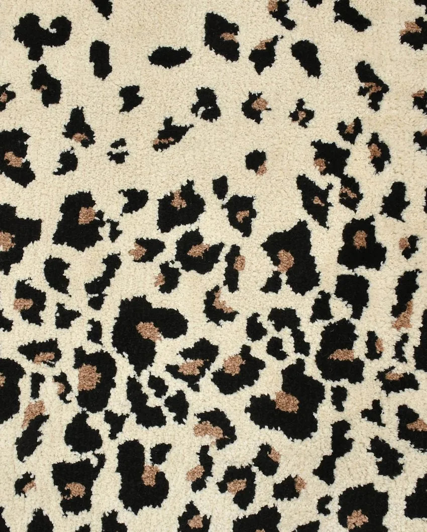 Nomadic Black & Cream Abstract Polyester Carpet