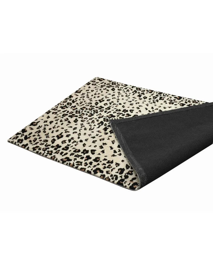 Nomadic Black & Cream Abstract Polyester Carpet