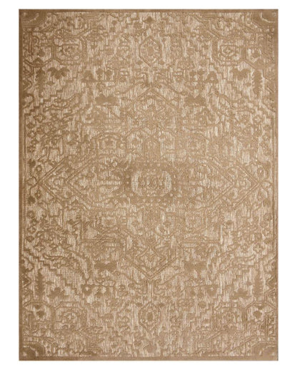 Dynamic Brown & Beige Traditional Polyester Carpet