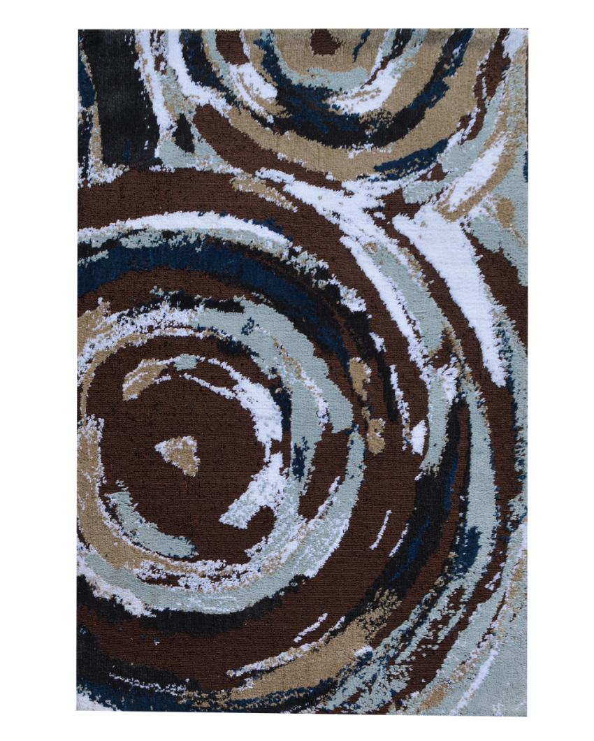 Abstract Elegant Brown Polyester Carpet