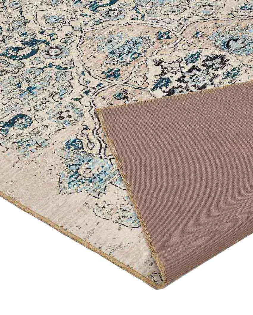 Colorful Rustic Washable Polyester Carpet | 6 X 4 Ft