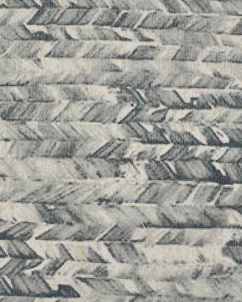 Abstract Washable Polyester Carpet | 6 X 4 Ft Grey