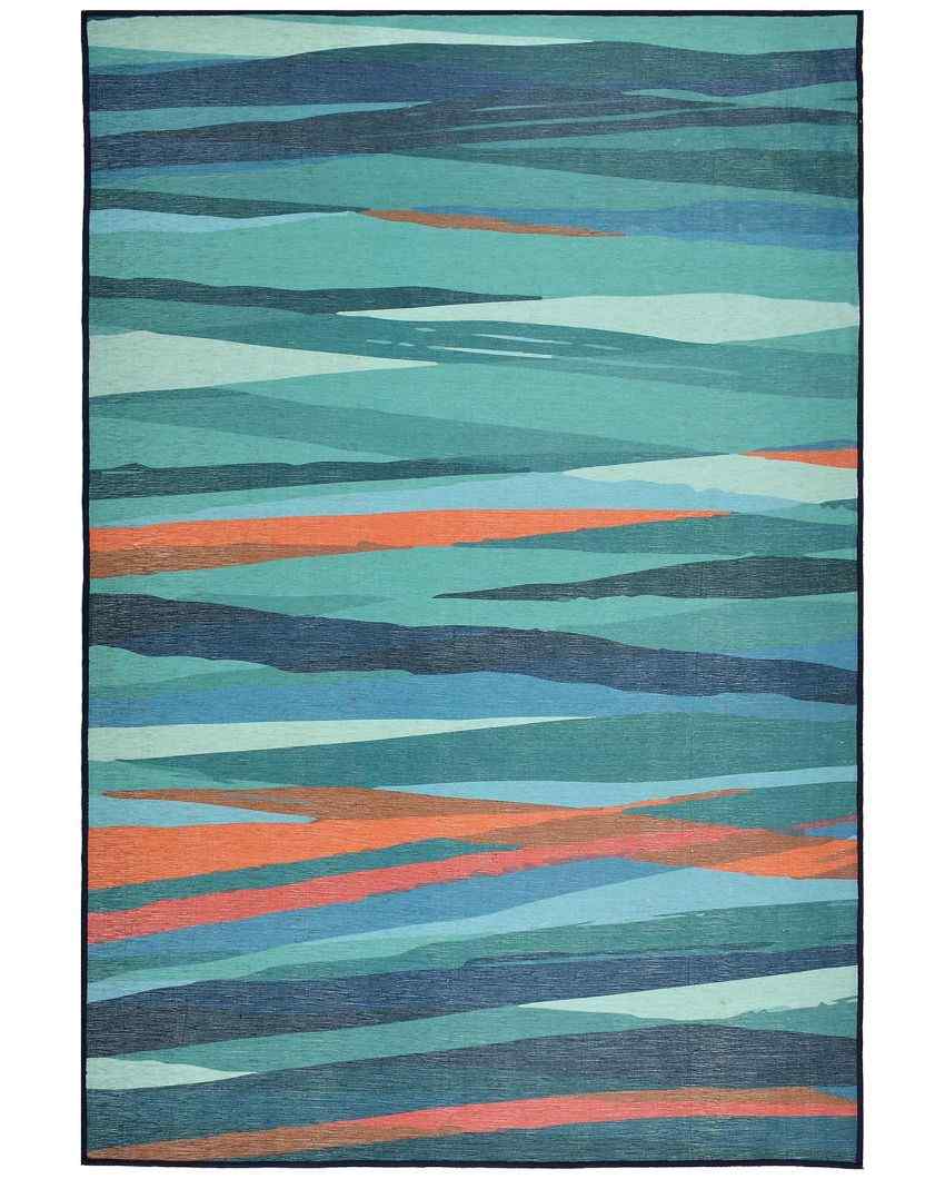Sword Mark Washable Polyester Carpet | 6 X 4 Ft Orange
