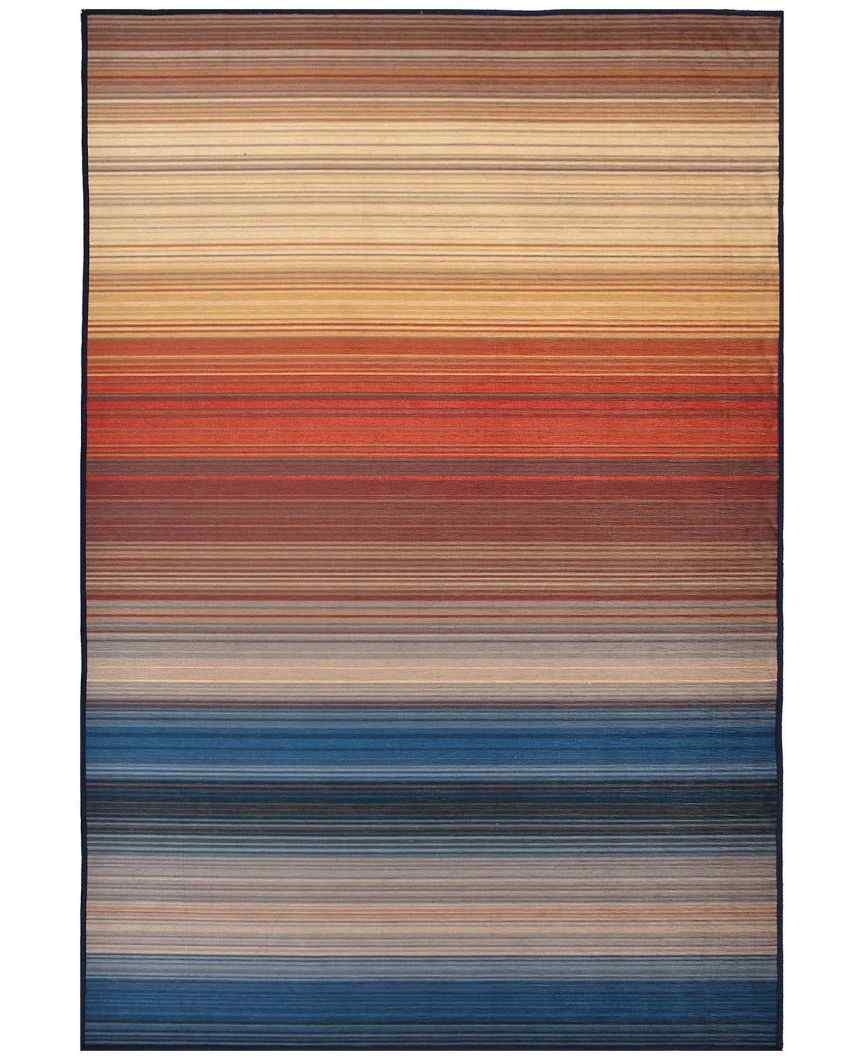 Multicolor Stripe Washable Polyester Carpet | 6 X 4 Ft