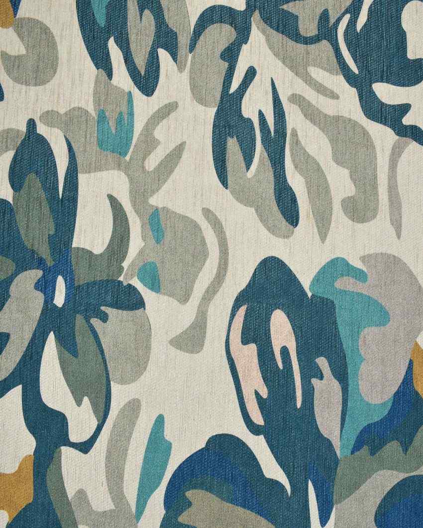 Little Floral Washable Polyester Carpet | 6 X 4 Ft Blue