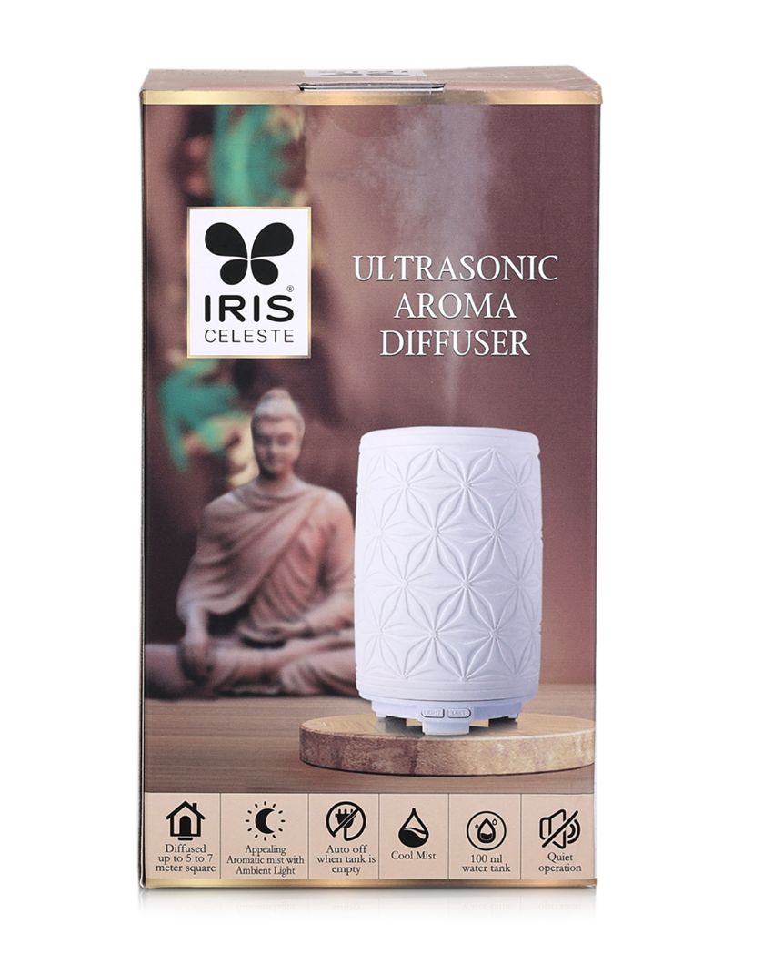 Floral Design Ultrasonic Humidifier Aroma Therapy Diffuser For Home Fragrance