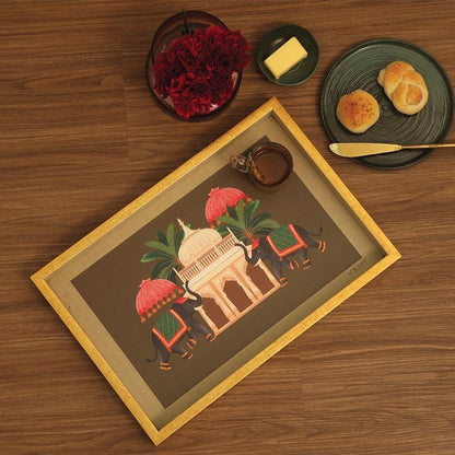 Picturesque Gajraj Series Tray 19 x 13 Inch