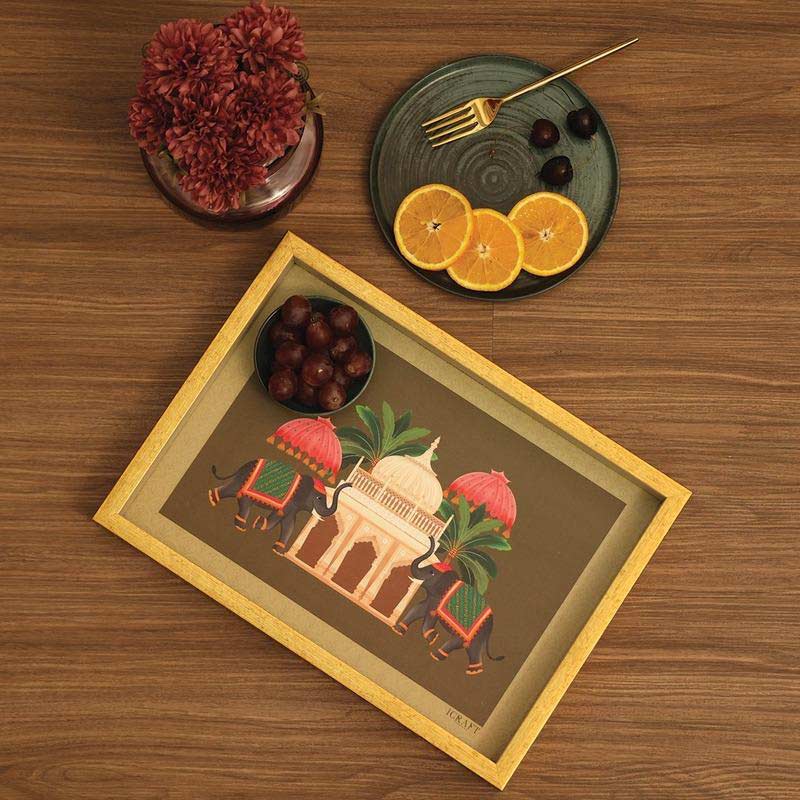 Picturesque Gajraj Series Tray 12 x 9 Inch