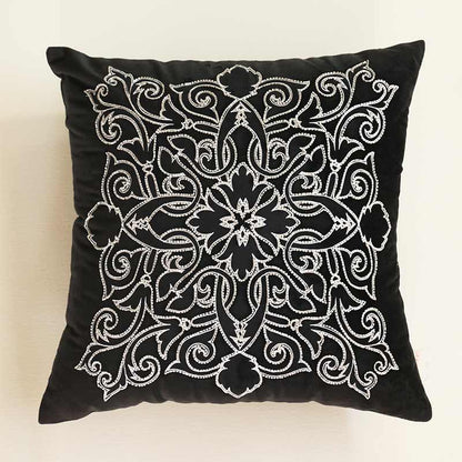 Aarya Cushion Cover | Multiple Colors Black