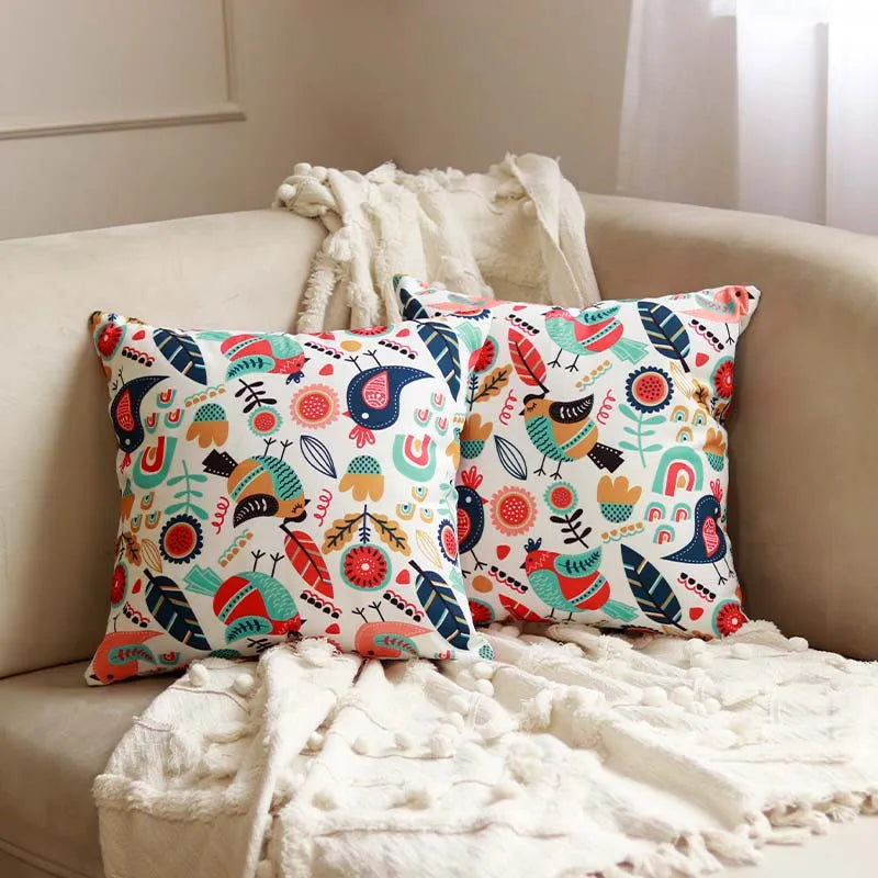 Feather Cushion Covers  | Set of 2 | 16 x 16 inches