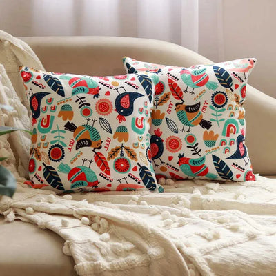 Feather Cushion Covers  | Set of 2 | 16 x 16 Inches Default Title