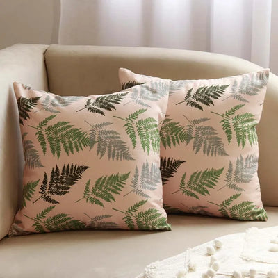 Asco Leaves Pattern Cushion Covers | Set Of 2 Default Title