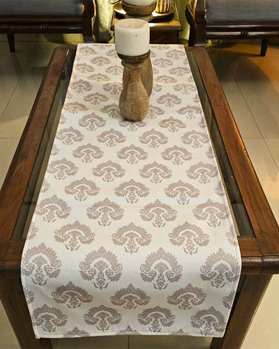 Timeless Neutral Digitally Printed Table Runner | 14 X 52 inches