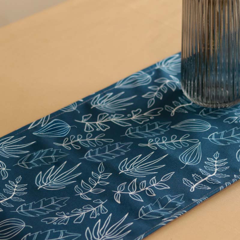 Breezy, Blue & White Table Runner | 12 x 72 Inches
