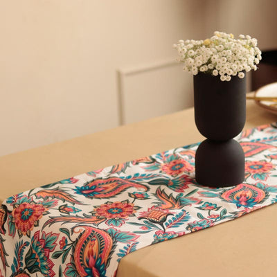 Multiclor Bright Traditional Floral Print Table Runner | 72 X 12 Inches Default Title