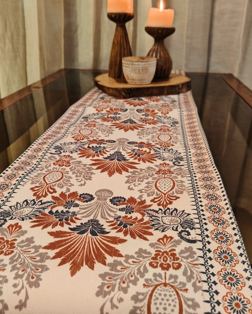 Heritage Elegance Table Runner With Traditional Indian Motifs | 72 X 12 inches