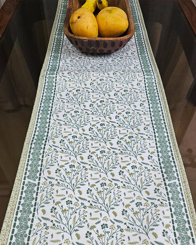 Elegant Print Floral Whispers Table Runner | 12 X 72 inches