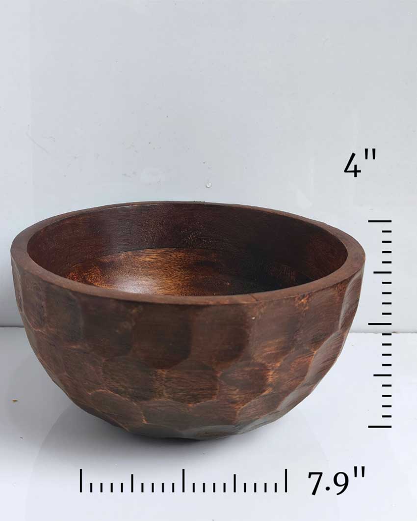 Stylish Mango Wood Serving Bowl | 8 x 5 inches