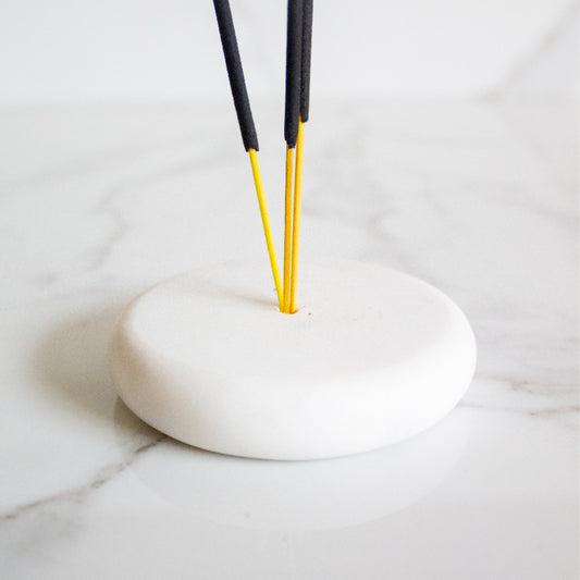 Classy Carrara Incense Holder | 3 Inches Default Title