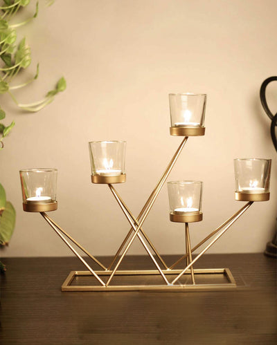 Crystal Glow Elegant Glass Tea Light Holder
