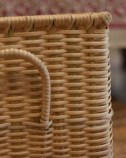 Hand Made Cane Storage Laundry Baskets