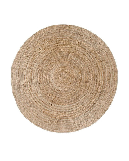 Round Hand Braided Jute Area Rug | 35 Inches