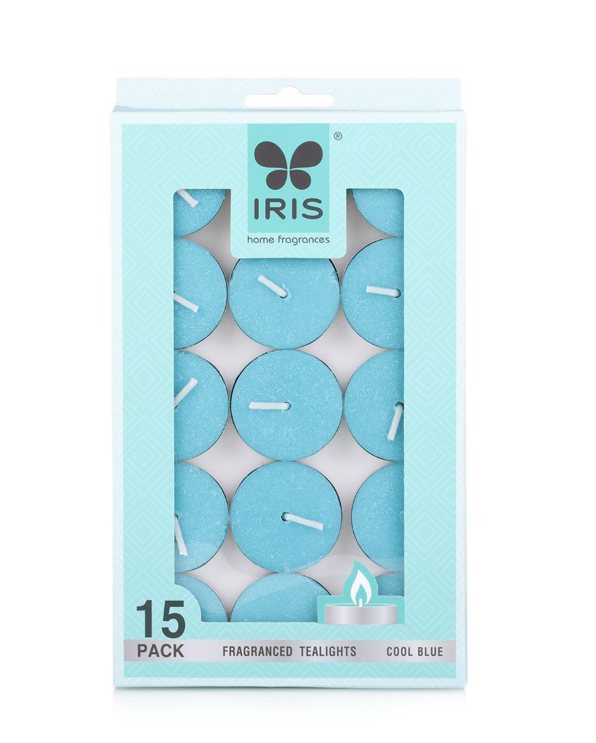 Iris Homefragrances Tealights| 9G Each | Set Of 4 Cool Blue