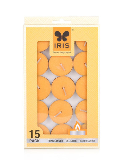 Iris Homefragrances Tealights| 9G Each | Set Of 4 Mango Sorbet