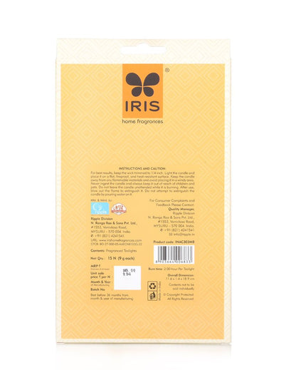 Iris Homefragrances Tealights| 9G Each | Set Of 4 Mango Sorbet