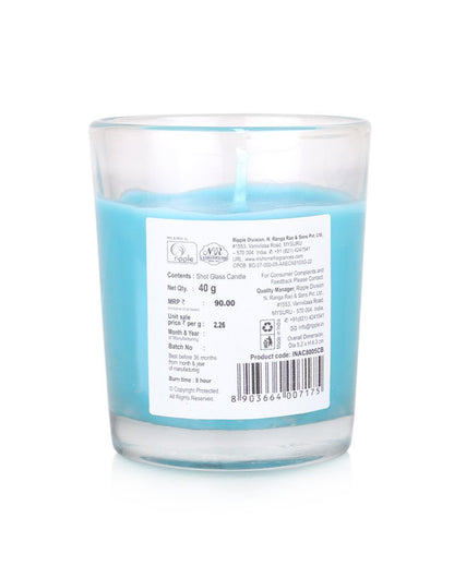Iris Homefragrances Shot Glass Candles | 40G | Set Of 6 Cool Blue