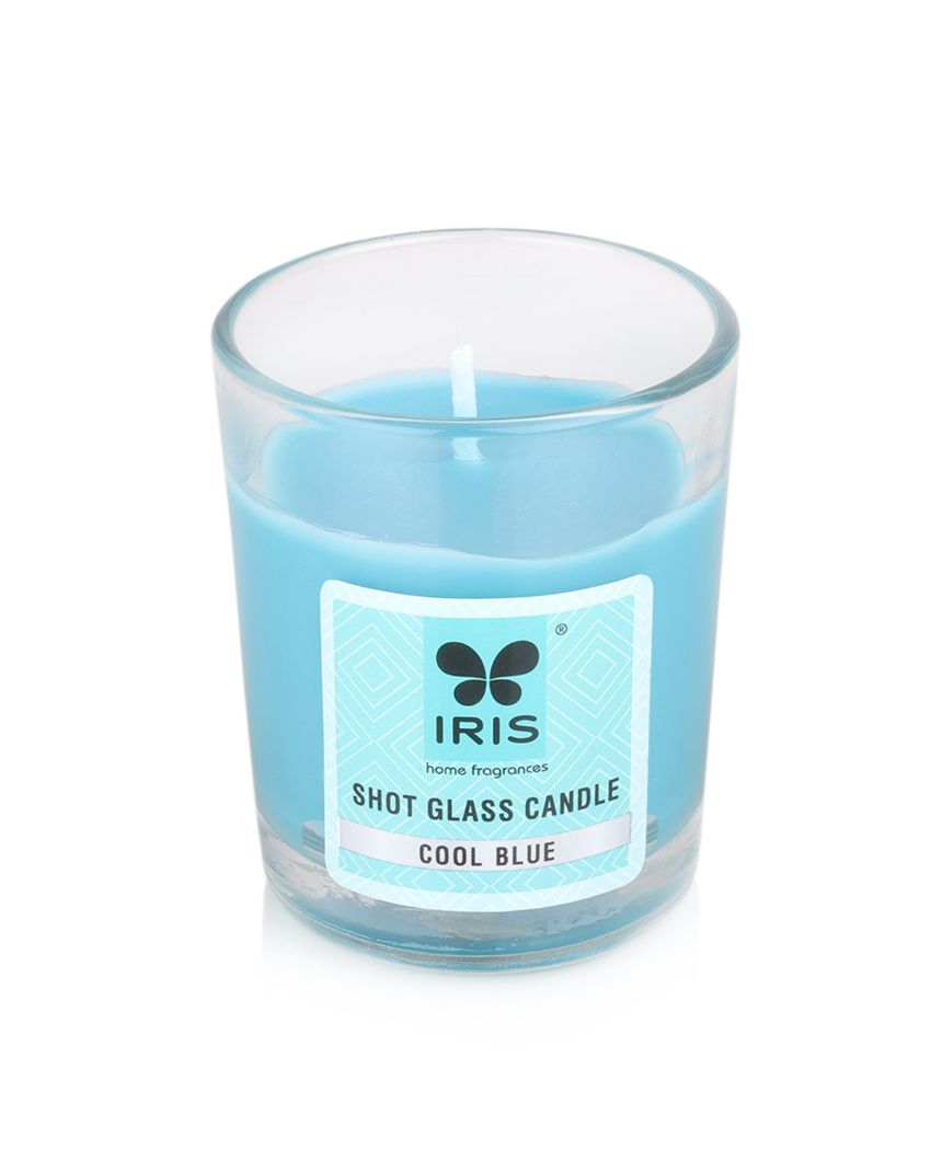 Iris Homefragrances Shot Glass Candles | 40G | Set Of 6 Cool Blue