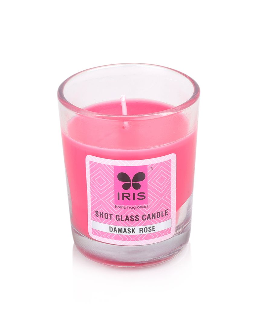 Iris Homefragrances Shot Glass Candles | 40G | Set Of 6 Damask Rose