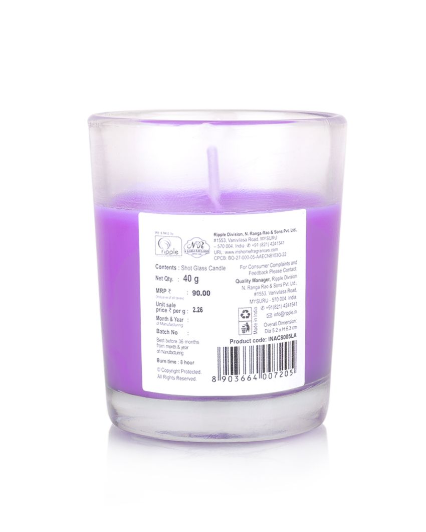 Iris Homefragrances Shot Glass Candles | 40G | Set Of 6 Lavender
