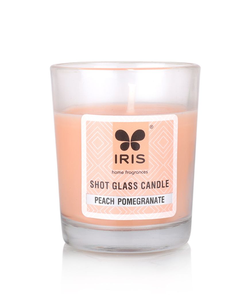Iris Homefragrances Shot Glass Candles | 40G | Set Of 6 Peach Pomogranate