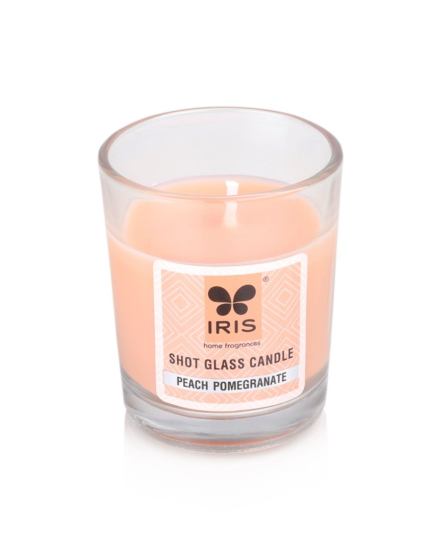 Iris Homefragrances Shot Glass Candles | 40G | Set Of 6 Peach Pomogranate