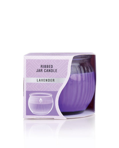 Iris Homefragrances Ribbed Jar Candles | 110G | Set Of 4 Lavender