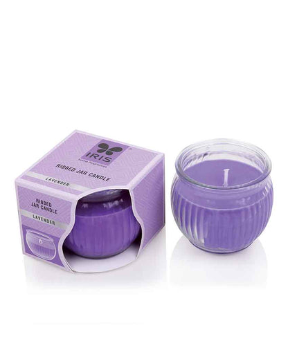 Iris Homefragrances Ribbed Jar Candles | 110G | Set Of 4 Lavender