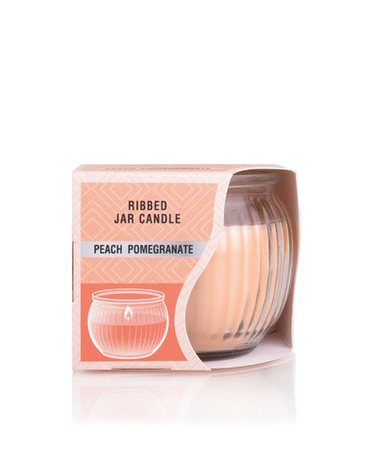 Iris Homefragrances Ribbed Jar Candles | 110G | Set Of 4 Peach Pomogranate