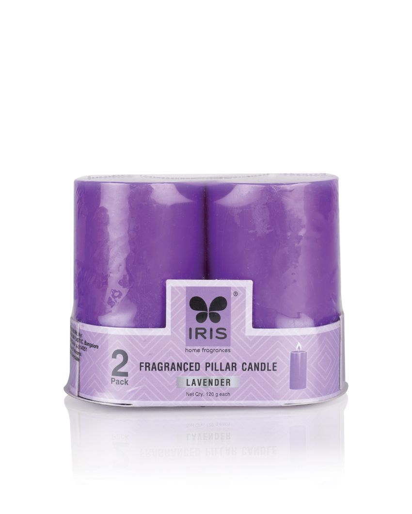 Iris Homefragrances Pillar Candles | 120G | Set Of 4 Lavender