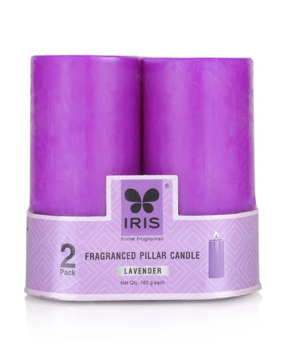 Iris Homefragrances Pillar Candles | 160G | Set Of 4 Lavender