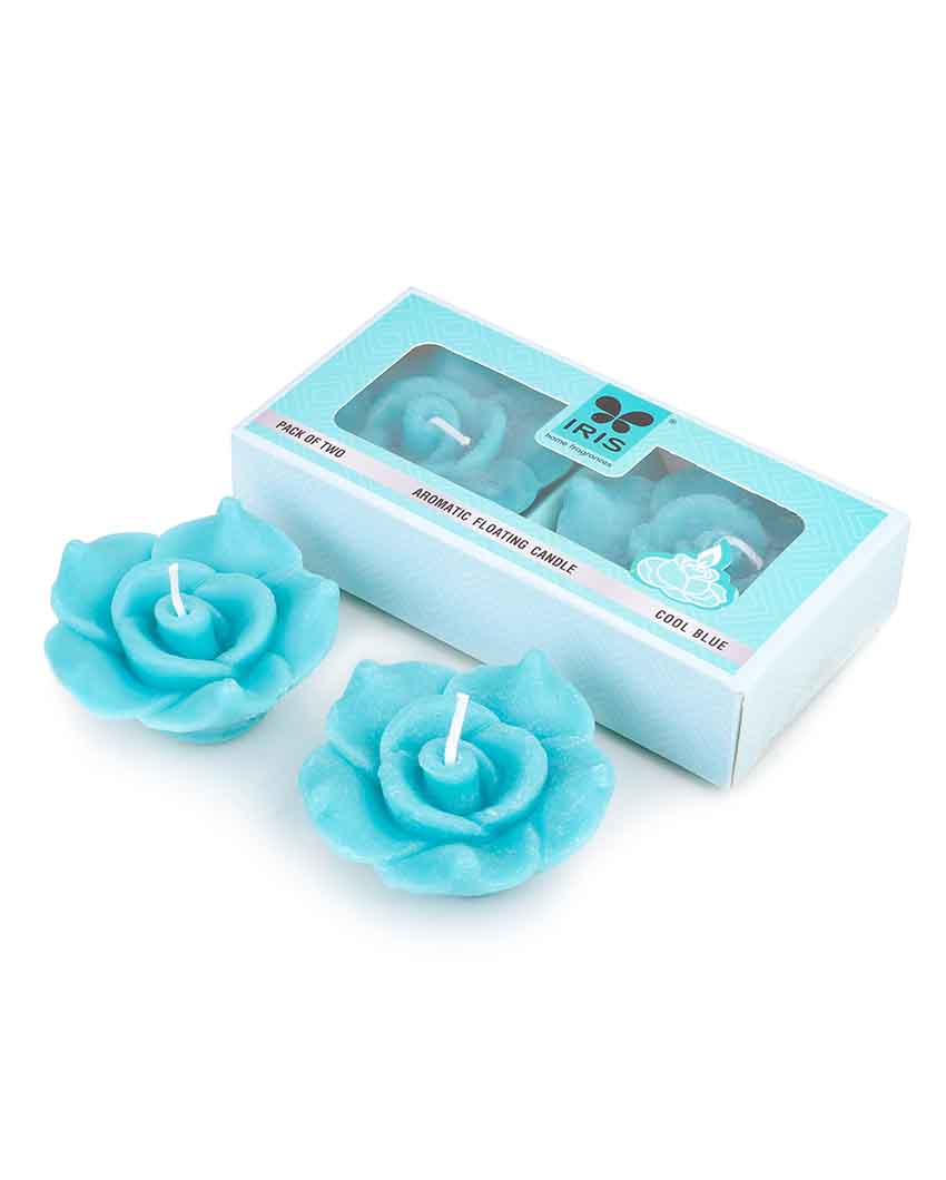 Iris Homefragrances Aromatic Floating Candles | 40G | Set Of 8 Cool Blue