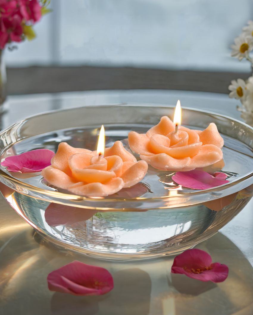Home fragrances Aromatic Floating Candles | 40G | Set Of 8 | Multiple Fragrances | 5 x 3  inches